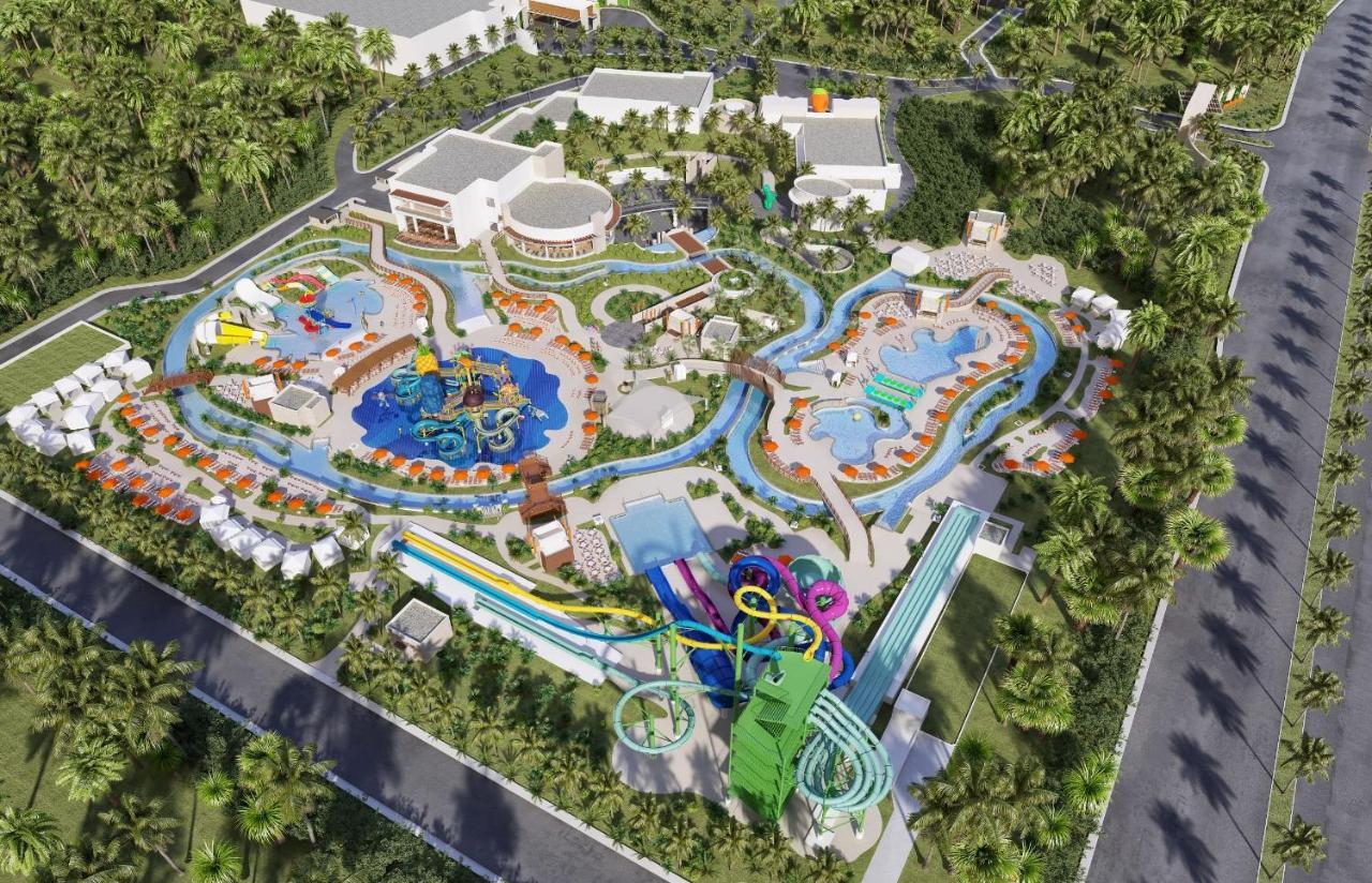 Nickelodeon Hotels & Resorts Riviera Maya Пуэрто-Морелос Экстерьер фото Aerial view of the park
